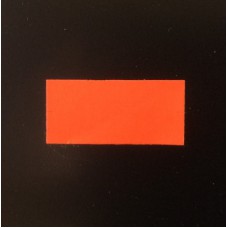 Etiket 26x12 rechthoek fluor rood permanent